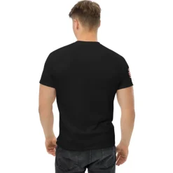 US Flag Warning Made To Order Patriotic Men's Tee
