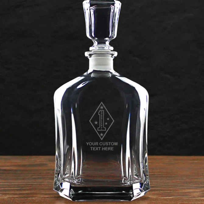 US Marine Corps 'Build Your Glass' Personalized 23.75 oz. Whiskey Decanter