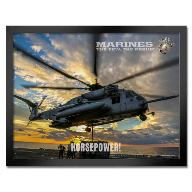 U.S. Marine Corps CH-53E Super Stallion Helicopter Framed Print