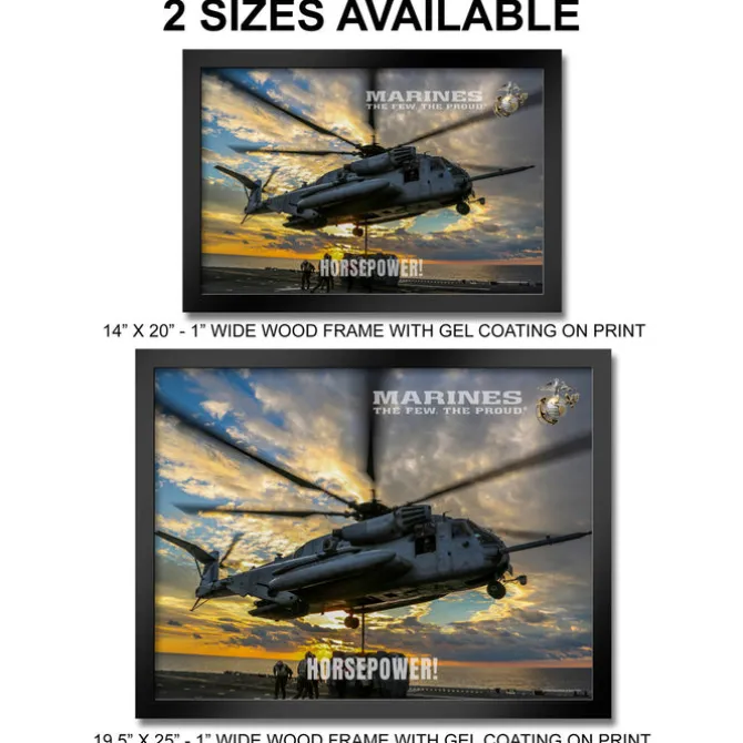 U.S. Marine Corps CH-53E Super Stallion Helicopter Framed Print