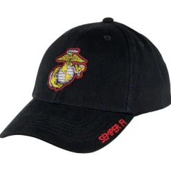 U.S. Marine Corps Eagle Globe & Anchor Twill Hat Black