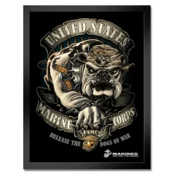 U.S. Marine Corps Release The Dogs Of War Framed Print