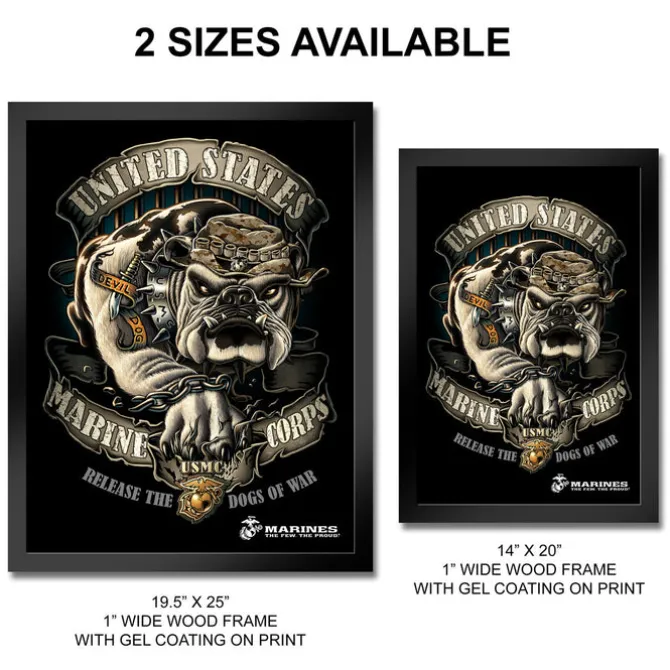 U.S. Marine Corps Release The Dogs Of War Framed Print