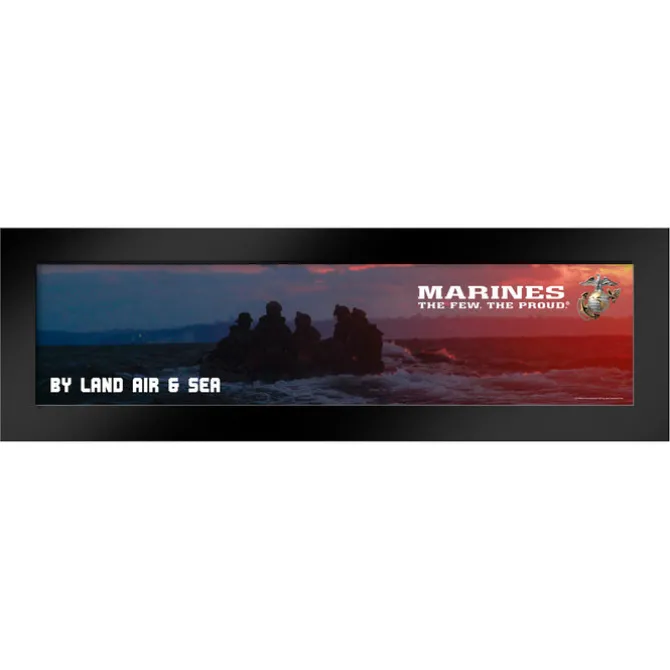 U.S. Marine Corps Sunset Raft Launch Framed Print
