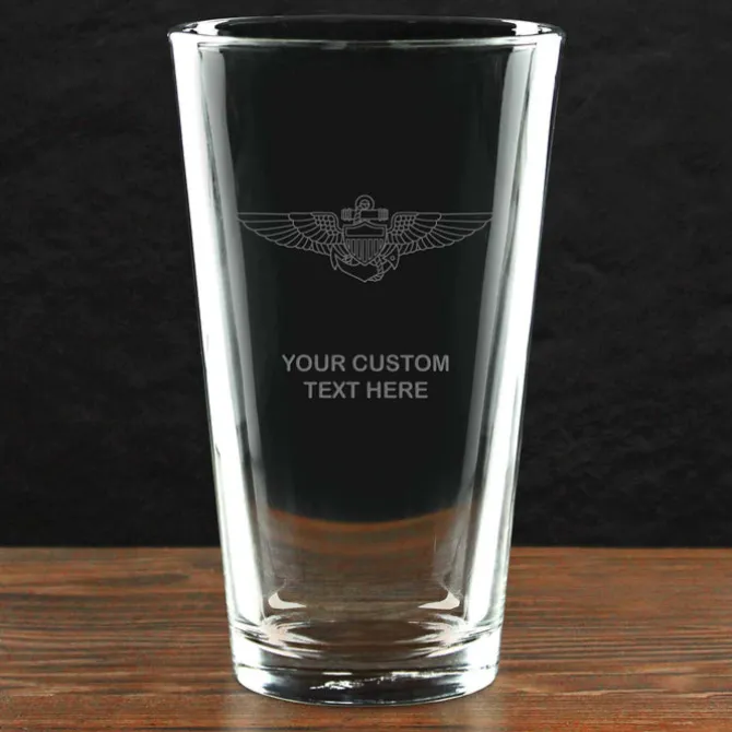 US Navy Aviation Personalized Pint Glass