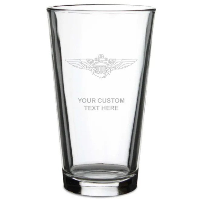 US Navy Aviation Personalized Pint Glass