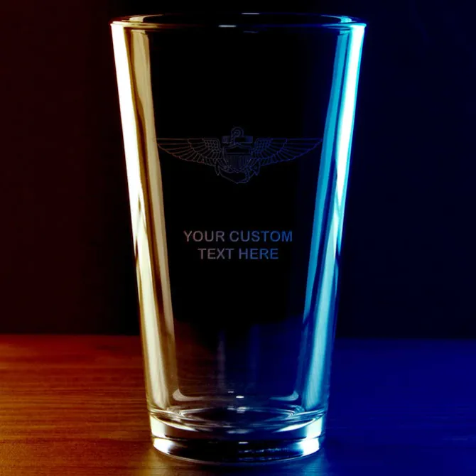 US Navy Aviation Personalized Pint Glass