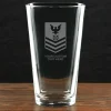 US Navy 'Build Your Glass' Personalized 16 oz Pint Glass