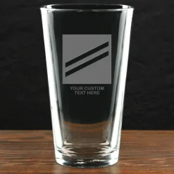 US Navy 'Build Your Glass' Personalized 16 oz Pint Glass