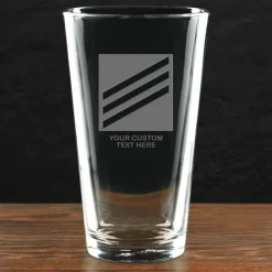 US Navy 'Build Your Glass' Personalized 16 oz Pint Glass
