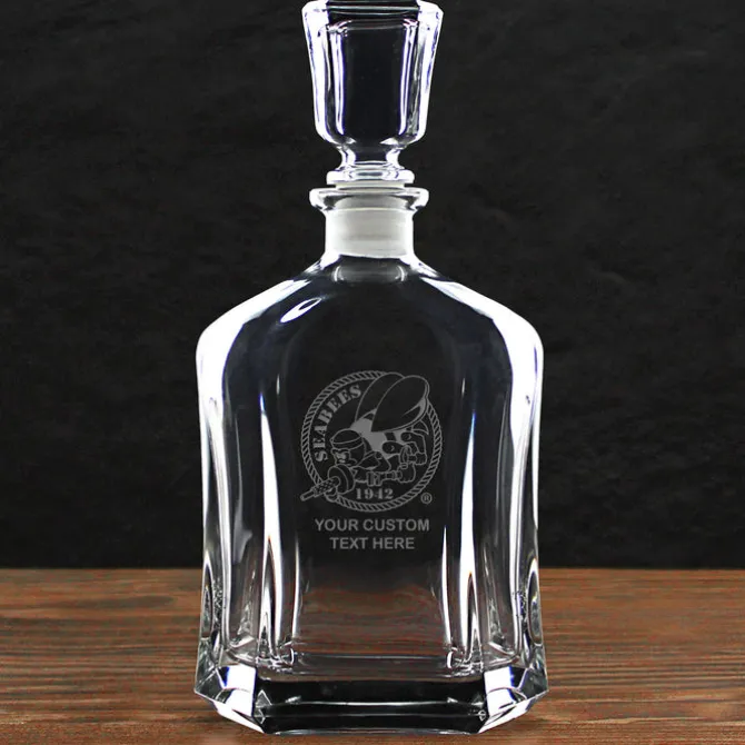 US Navy 'Build Your Glass' Personalized 23.75 oz. Capitol Whiskey Decanter