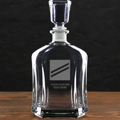 US Navy 'Build Your Glass' Personalized 23.75 oz. Capitol Whiskey Decanter