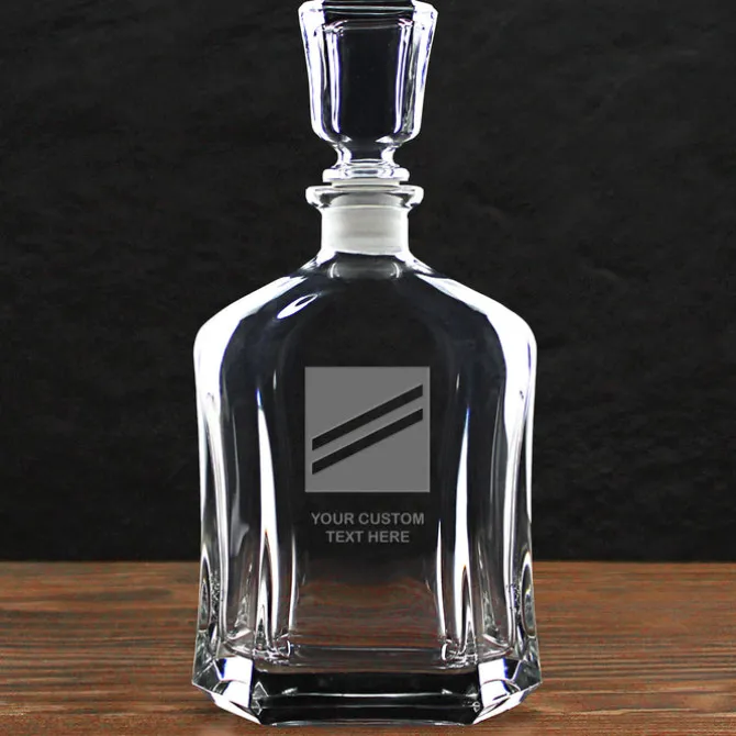 US Navy 'Build Your Glass' Personalized 23.75 oz. Capitol Whiskey Decanter