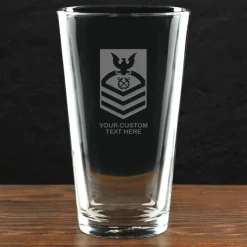 US Navy 'Build Your Glass' Personalized 16 oz Pint Glass