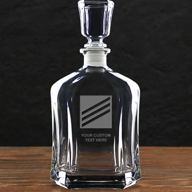US Navy 'Build Your Glass' Personalized 23.75 oz. Capitol Whiskey Decanter