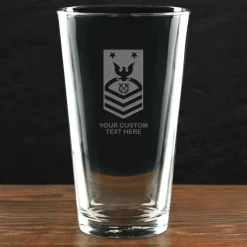 US Navy 'Build Your Glass' Personalized 16 oz Pint Glass