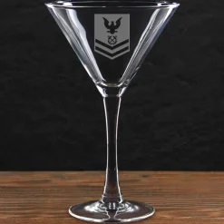US Navy 'Build Your Glass' 10 oz. Martini Glass Made in the USA