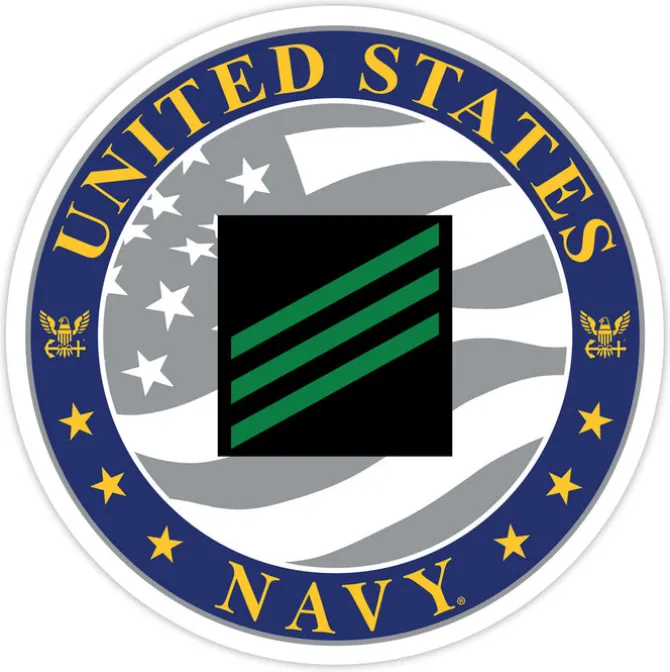US Navy E-3 Airman 3.5" Decal by 7.62 Design