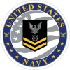 US Navy E-5 Petty Officer Second Class (GLD) 3.5" Decal by 7.62 Design