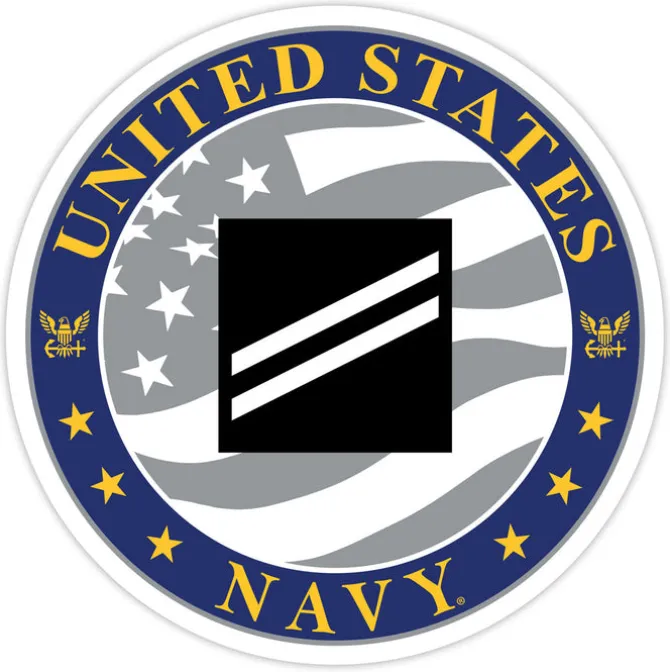 US Navy E-2 Seaman Apprentice 3.5" Decal by 7.62 Design