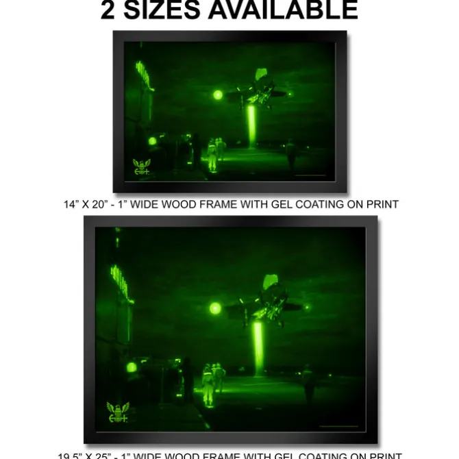 U.S. Navy F-35 Night Landing Framed Print