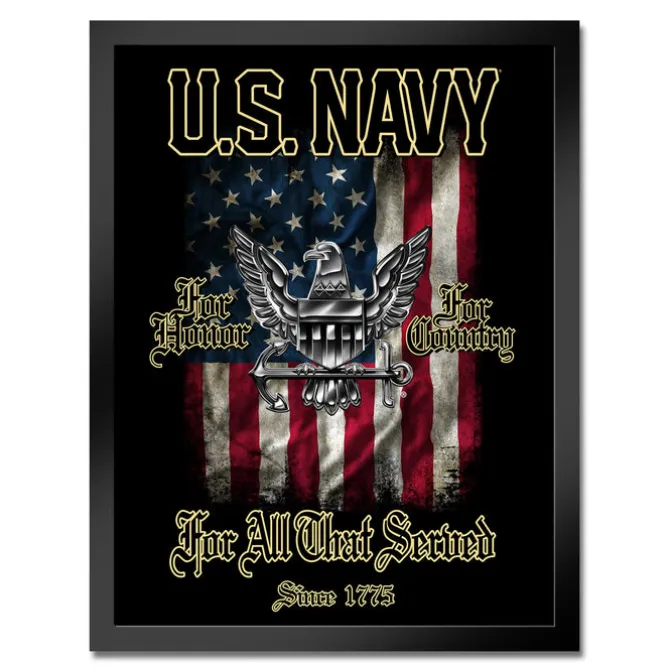 U.S. Navy 'For Those That Served' Framed Print