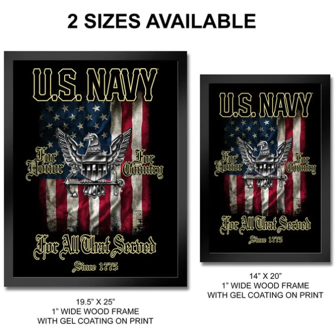 U.S. Navy 'For Those That Served' Framed Print