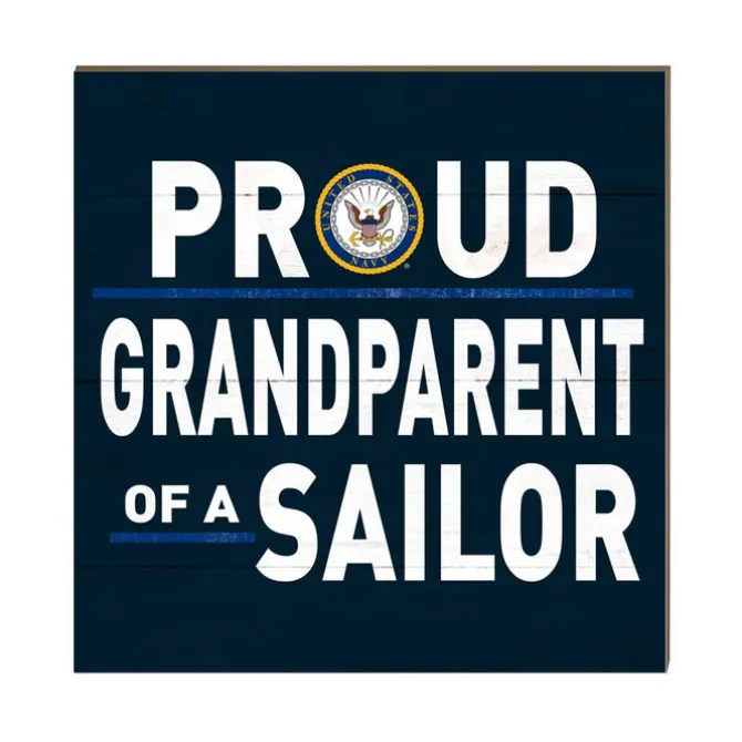U.S. Navy Grandparent 10 x 10 inch Wood Sign