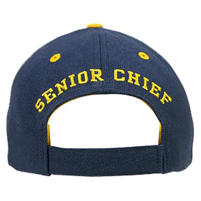 US Navy Hat Retired Senior Chief E-8 Twill - Officially Licensed
