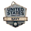 U.S. Navy Logo Rustic Badge 20 x 20 inch Sign