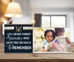 U.S. Navy Never Forget Floating Picture Frame