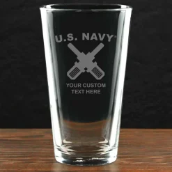 US Navy 'Pick Your Rate' Personalized 16 oz. Pint Glass