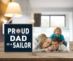U.S. Navy Proud Dad Floating Picture Frame