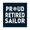 U.S. Navy Proud Retired Sailor 10 x 10 inch Wood Sign