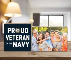 U.S. Navy Proud Veteran Floating Picture Frame