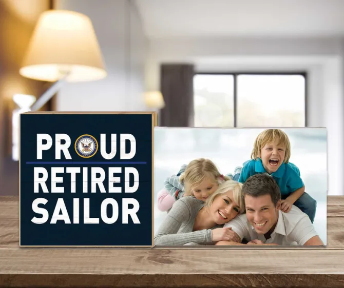 U.S. Navy Retired Floating Picture Frame
