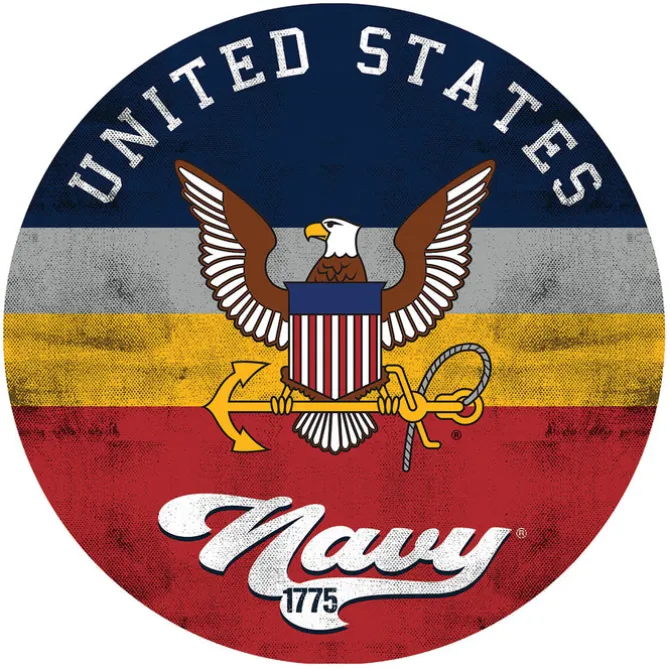U.S. Navy Retro 20 x 20 inch Wood Sign- Made In The USA