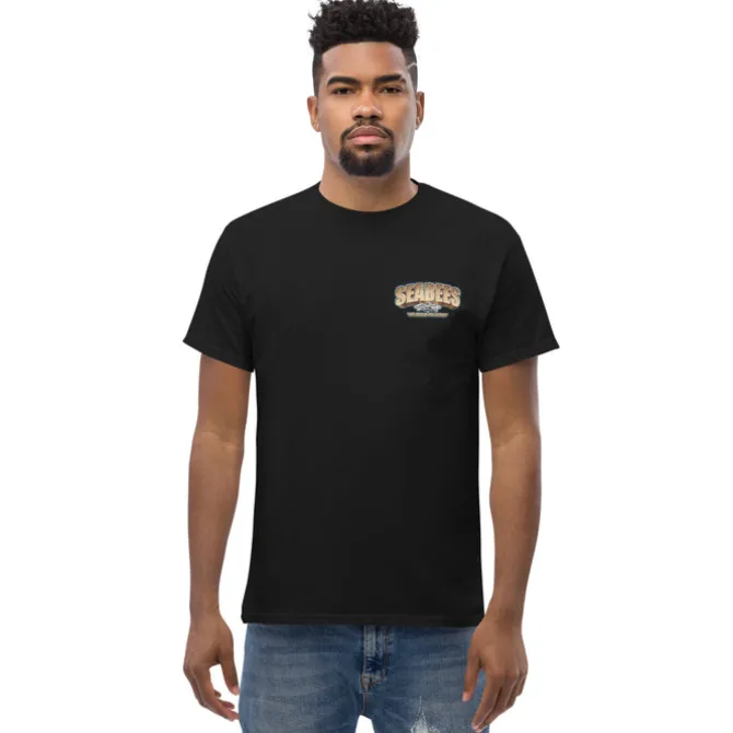 U.S. Navy Seabees Super Bee Black Ink Tee