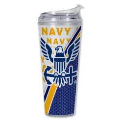U.S. Navy Text Plastic Tumbler by 7.62 Design