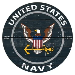 U.S. Navy Weathered Logo 20 x 20 inch Wood Sign- Made In The USA