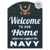 U.S. Navy Welcome 16 x 22 inch Indoor/Outdoor PVC Sign - Made In The USA