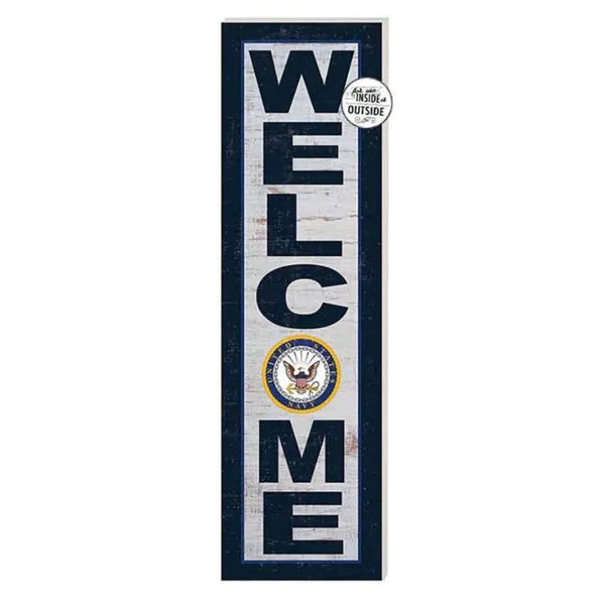 U.S. Navy Welcome 10 x 35 inch Indoor Outdoor Sign