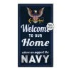 U.S. Navy Welcome 11 x 20 inch PVC Sign- Made In The USA