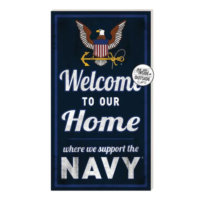 U.S. Navy Welcome 11 x 20 inch PVC Sign- Made In The USA