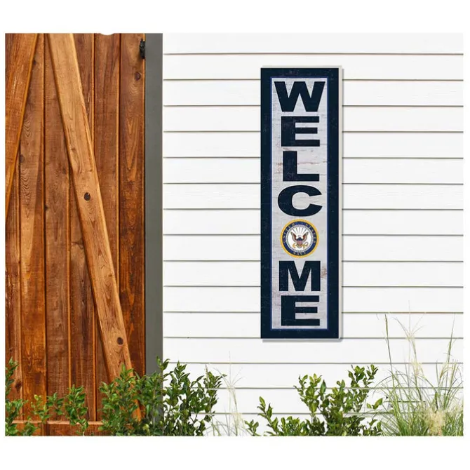 U.S. Navy Welcome 10 x 35 inch Indoor Outdoor Sign