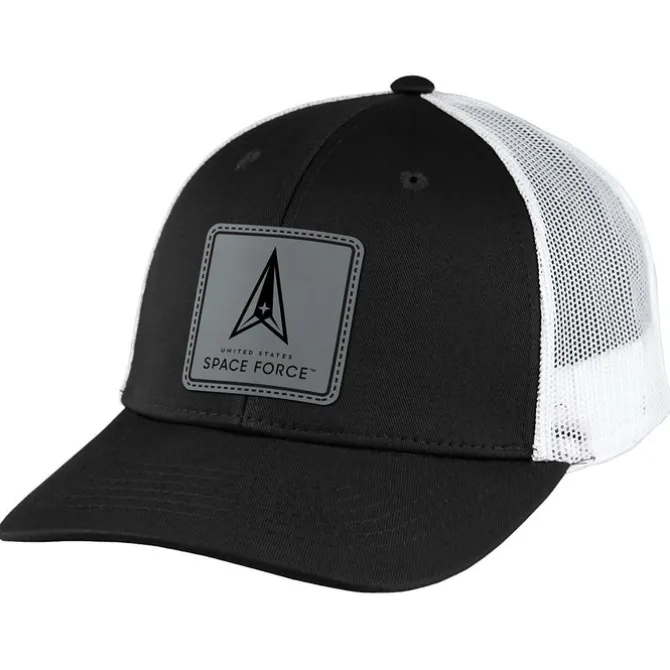 U.S. Space Force Logo Patch Trucker Hat by 7.62 Design