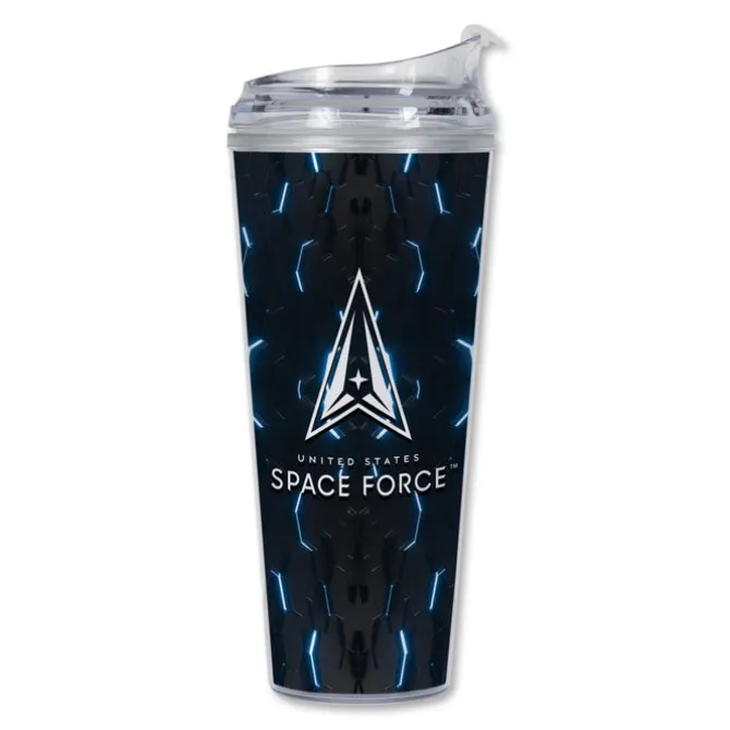 U.S. Space Force Logo Plastic Tumbler by 7.62 Design