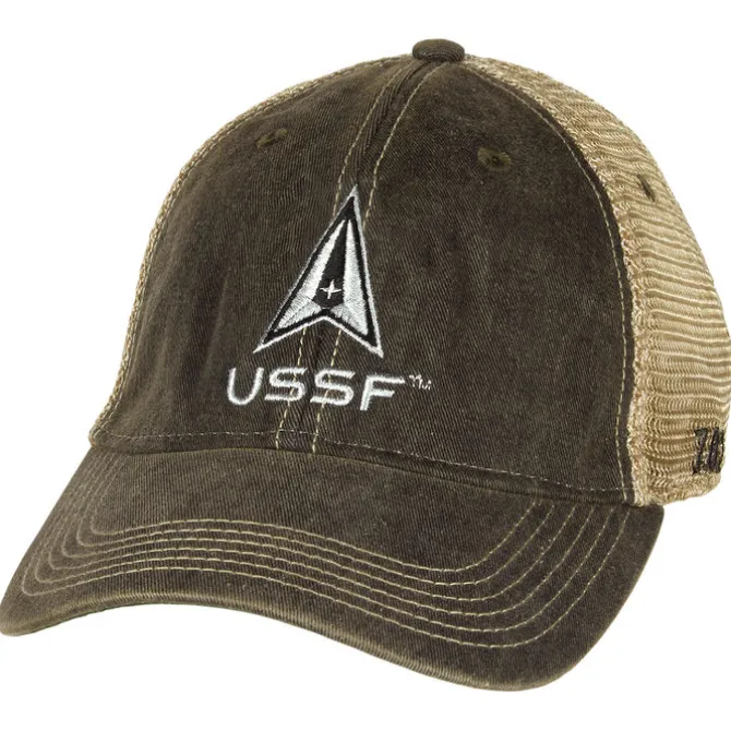 US Space Force Logo Vintage Trucker Hat