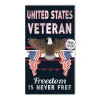 U.S. Veteran Freedom Is Never Free 11 x 20 inch PVC Sign- Made In The USA