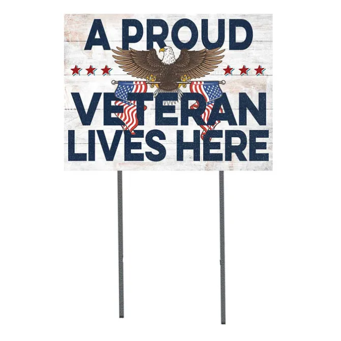 U.S. Veteran Lives Here 18 x 24 inch Lawn Sign